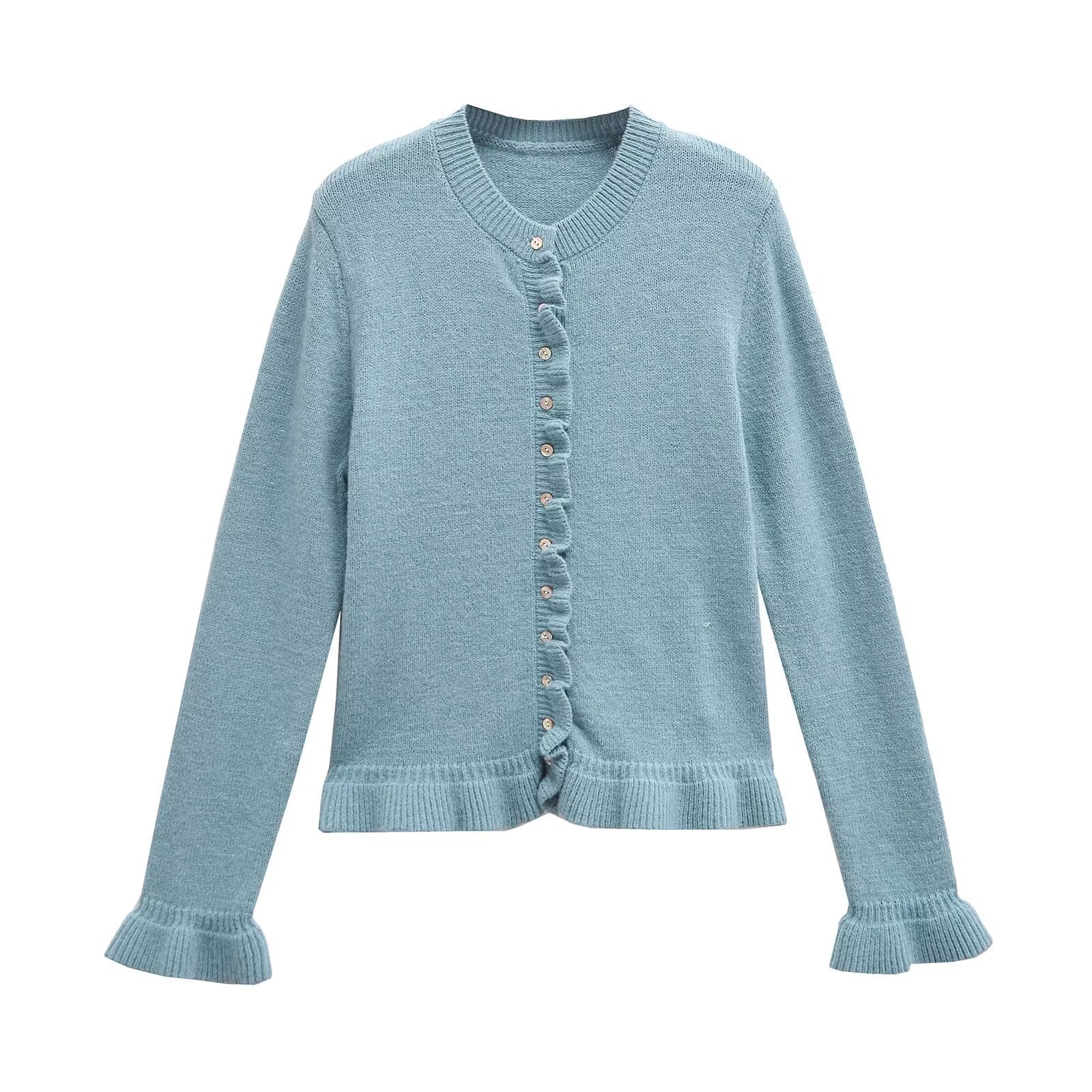 2024 Winter New Product Women's Personalized Stacked Decorative Knitted Cardigan Sweater w027 9608_voghion.com