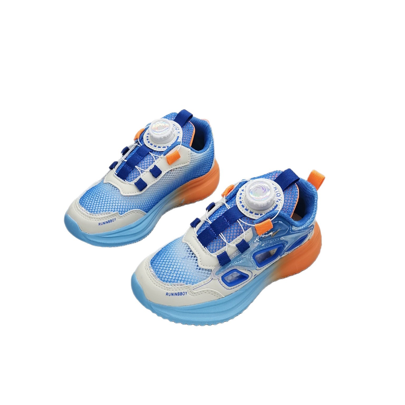 Zapatillas deportivas de verano huecas para niños, tallas 32-37, calzado deportivo para niños grandes, zapatillas de papá para estudiantes.