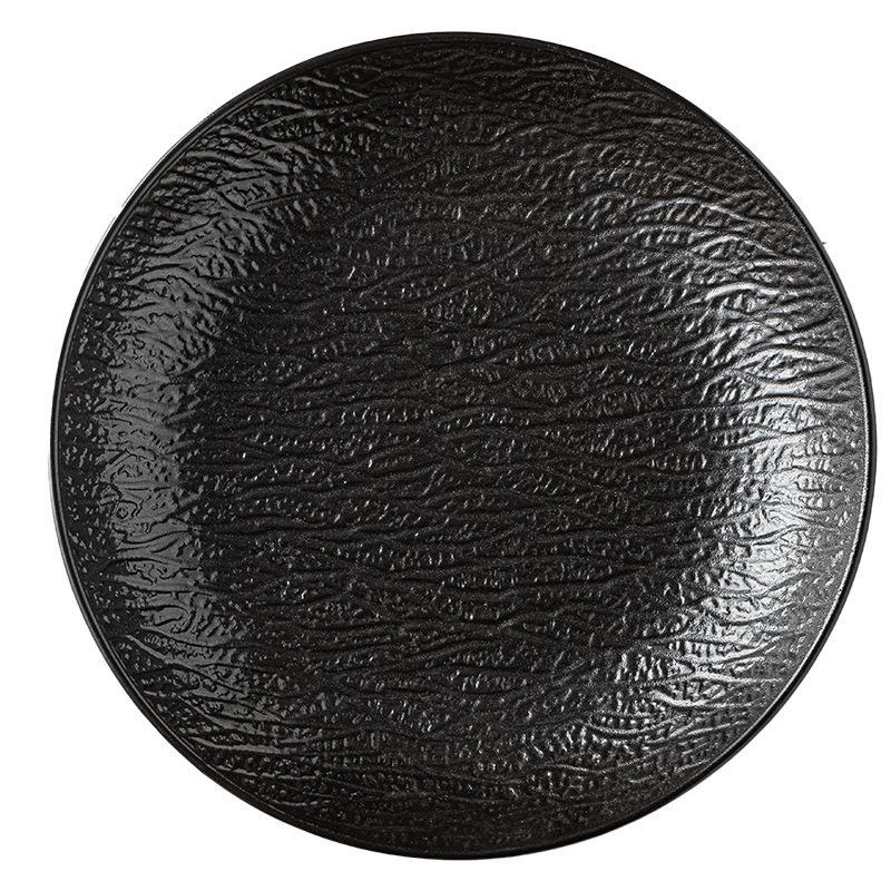 Black ceramic high quality dinner plate for home use