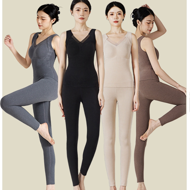 Graphene Women's Thermal Pants Winter Heating Inner Wear Brushed Elastic Mid-High Waist Leggings De Velvet Thin Autumn Pants