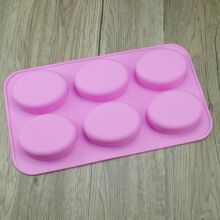 硅胶简约6连大椭圆手工皂模 DIY烘培模具蛋糕硅胶模具