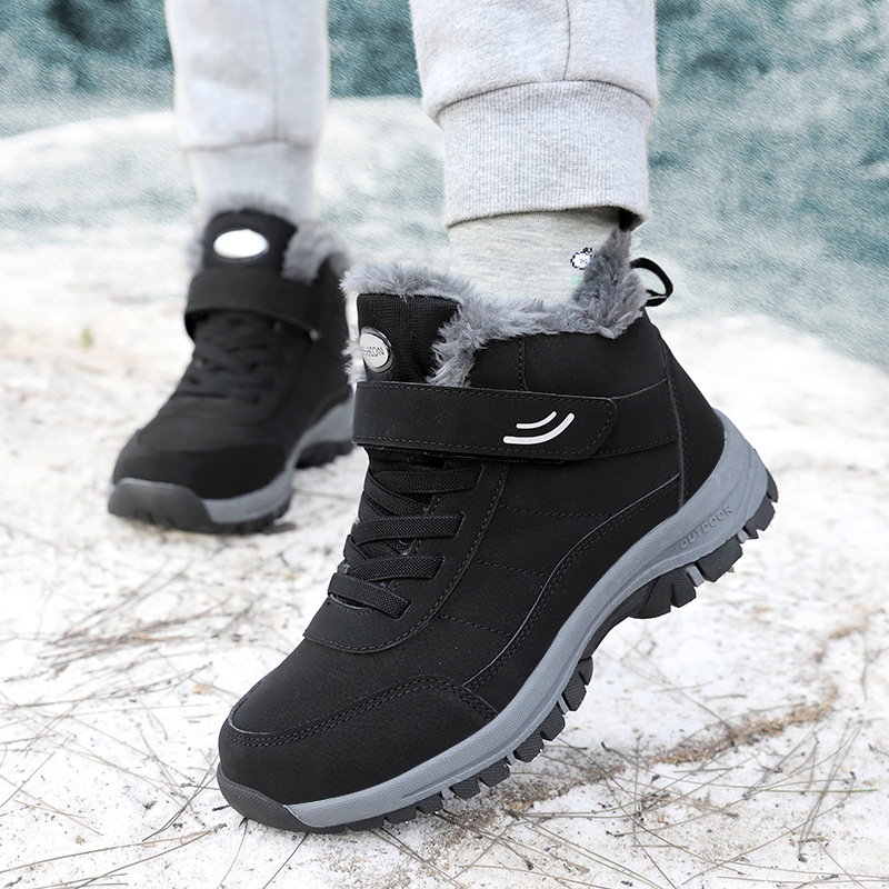 Nuevos zapatos de ancianos para hombres otoño y invierno de alto nivel de algodón grueso zapatos deportivos antideslizantes zapatos madre botas de nieve pareja