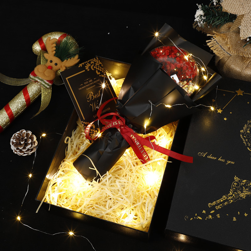 Navidad creativa cielo estrellado flor seca ola bola caja de regalo para hombre novia esposa novias pequeño regalo Comercio exterior al por mayor