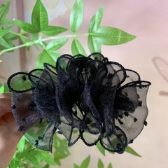 韓国版シフォン欧根紗つかみレースのヘアピン春夏新作シンプル髪飾り