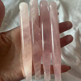 现货粉晶东陵玉拨经棒 全身经络拨经按摩器 玉石点穴笔舒经棒