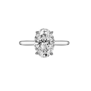 18K gold oval cultivation diamond ring artificial diamond wedding ring laboratory cultivation diamond wedding ring