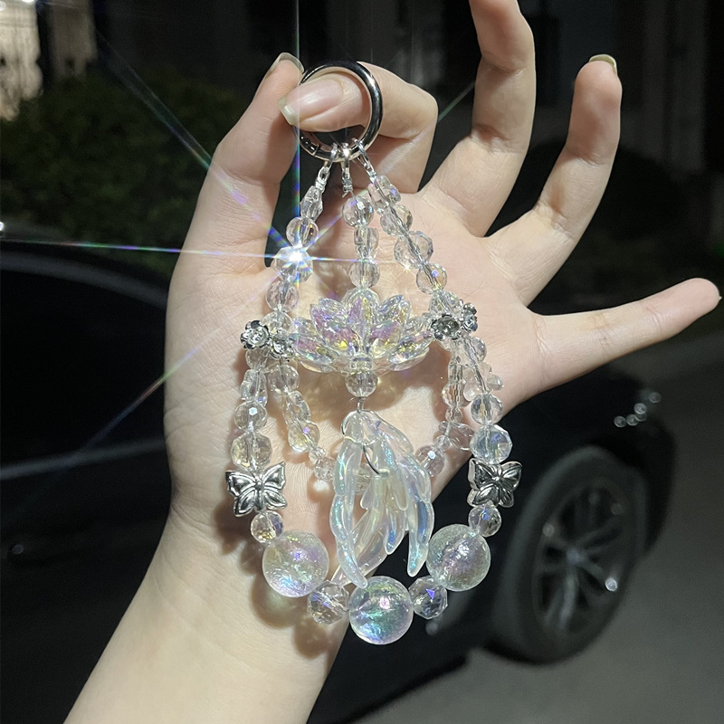 [Designer Model] Shengjie Snow Lotus Chain Ins Wrist Mobile Phone Chain New Ins Style Lanyard Women's Bracelet