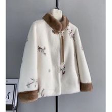 妈妈秋冬外套新款水貂绒短款国风大衣阔太太中老年女装厚衣服