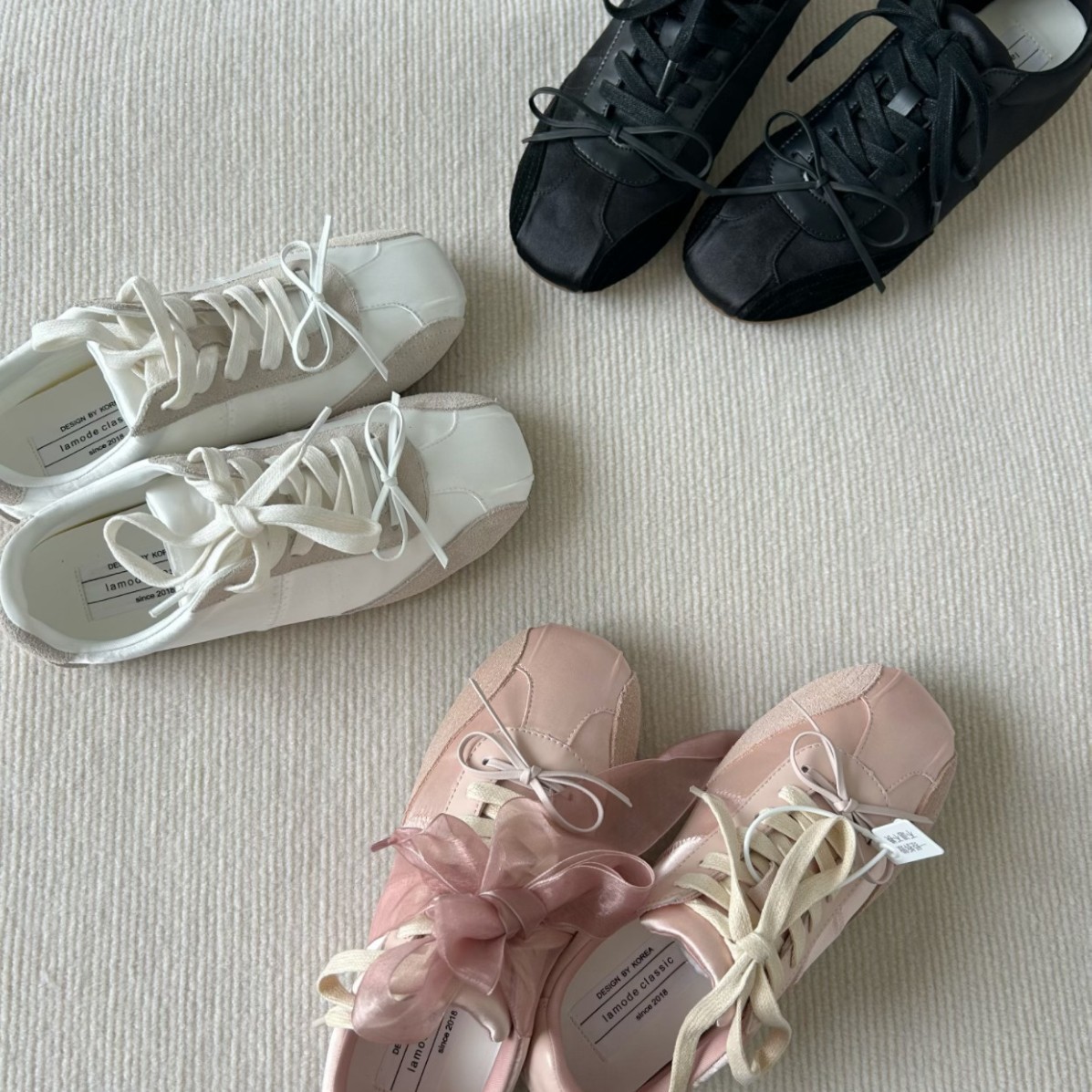 Ballet Style Moral Training Shoes for Women 2025 Spring New Sweet Girl Round Toe Satin White Shoes Bow Sports Casual Shoes