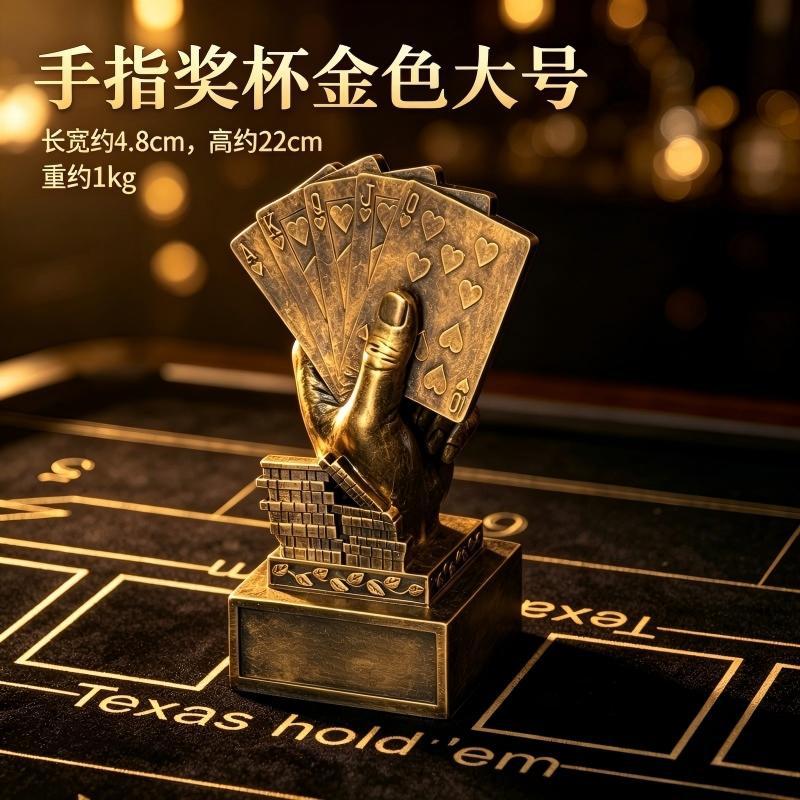 Texas poker medalla en forma de mano titular de la medalla de resina material trofeo regalo