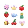 Cream cute fruit earrings for manicure, children's hairgrip, wholesale, flowered