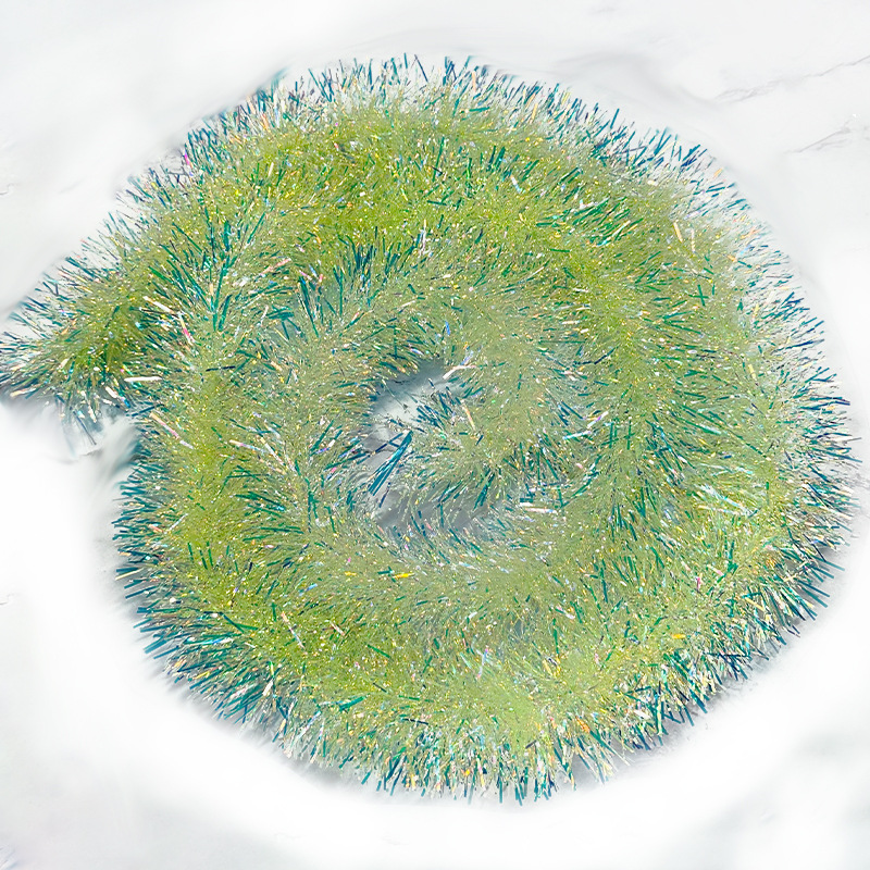 Fiesta de Navidad transfronteriza decoración colorida tira de lana colorida tira de brillo dorado diseño de boda colorida