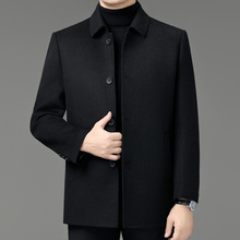 高端双面羊绒大衣男中长款可拆卸羽绒内胆羊毛呢风衣加厚冬装外套