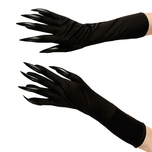 Paw Gloves Black Halloween Nail Cosplay Props Costume Long Nail Ghost Claw Gloves