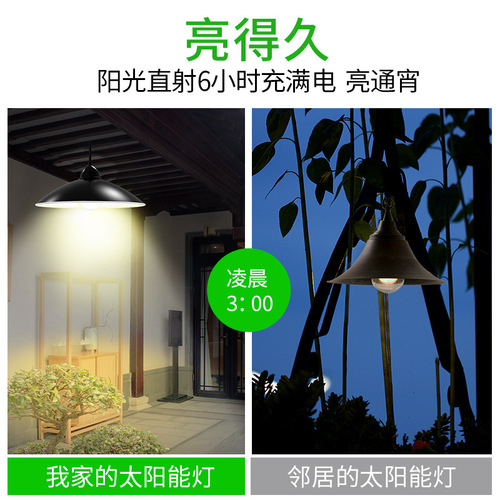 Yinglang solar street light chandelier courtyard garden villa pavilion lighting high brightness retro hanging light