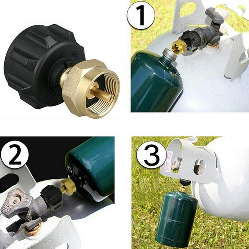 North American outdoor one-pound camping propane bottle charging connector brass gas tank QCC1 adapter POL charging connector
