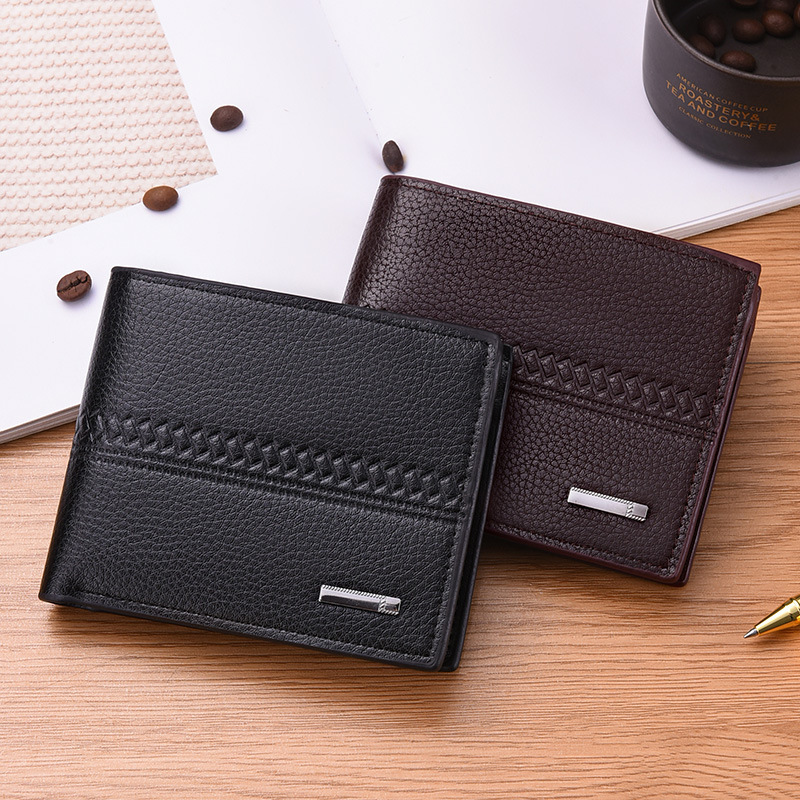 Men's Wallet for Foreign Trade 80% off Thin Wallet Fashion Spliced Design Pu Leather Wallet Men's Horizontal Wallet