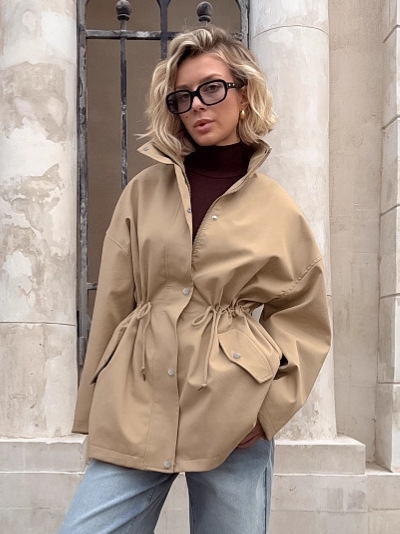 Retro demi-season trench coat
