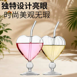 量大价优创意爱心鸡尾酒杯心形花瓶酒吧调酒ins网红杯