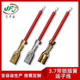 定制22AWG1007电器内部连接线束 3.7带锁自锁插簧开关电源端子线