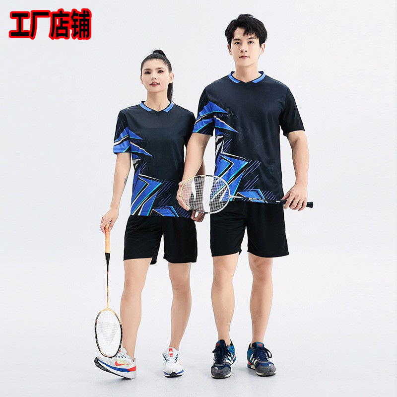 Nuevo traje de bádminton, ropa deportiva de verano, equipo al aire libre para adultos, ropa de entrenamiento competitivo, jersey de bádminton
