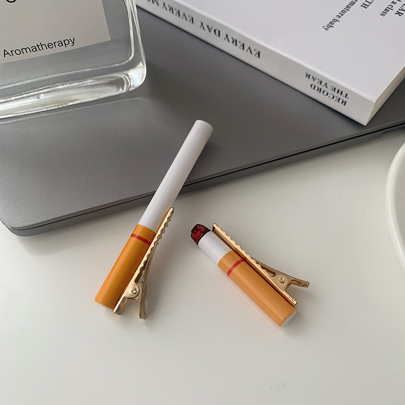 搞怪仿真香烟发夹辣妹发卡网红侧边夹女趣味头饰发饰女装饰品礼物