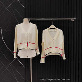 tb秋冬季新款学院风休闲短款毛衣外套女针织开衫长袖上衣 正确ban