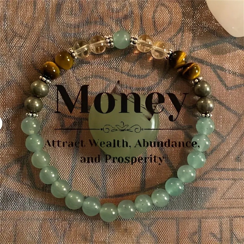 Natural Crystal Jewelry Citrine Green Aventurine Natural Stone Bracelet for Women Pyrite Tiger Eye Stone Beads 6mm