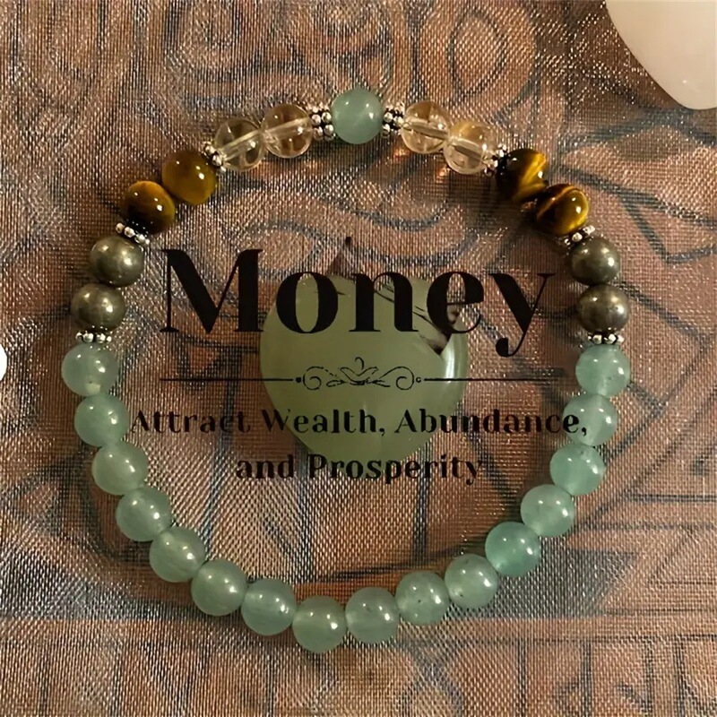 Natural Crystal Jewelry Citrine Green Aventurine Natural Stone Bracelet for Women Pyrite Tiger Eye Stone Beads 6mm