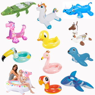Jilong inflatable mounts factory direct sales flamingo swan unicorn floating row play water sofa mount wholesale