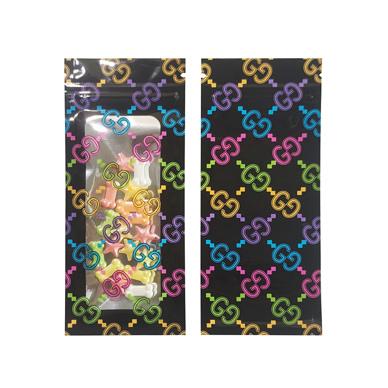 100个价现货1g卡通镭射糖果袋子跨境外贸包装袋6x14cm/7x10cm