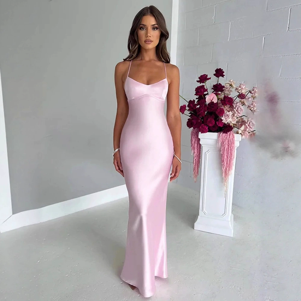 Платье, элегантная длинная юбка, (торговля через границу), Aliexpress, утягивающий эффект, slim fit, срез "рыбий хвост", яркий яркий стиль