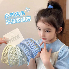 儿童扎马尾发圈蓝色橡皮筋女扎头绳2025新款高弹力不伤发耐用发绳