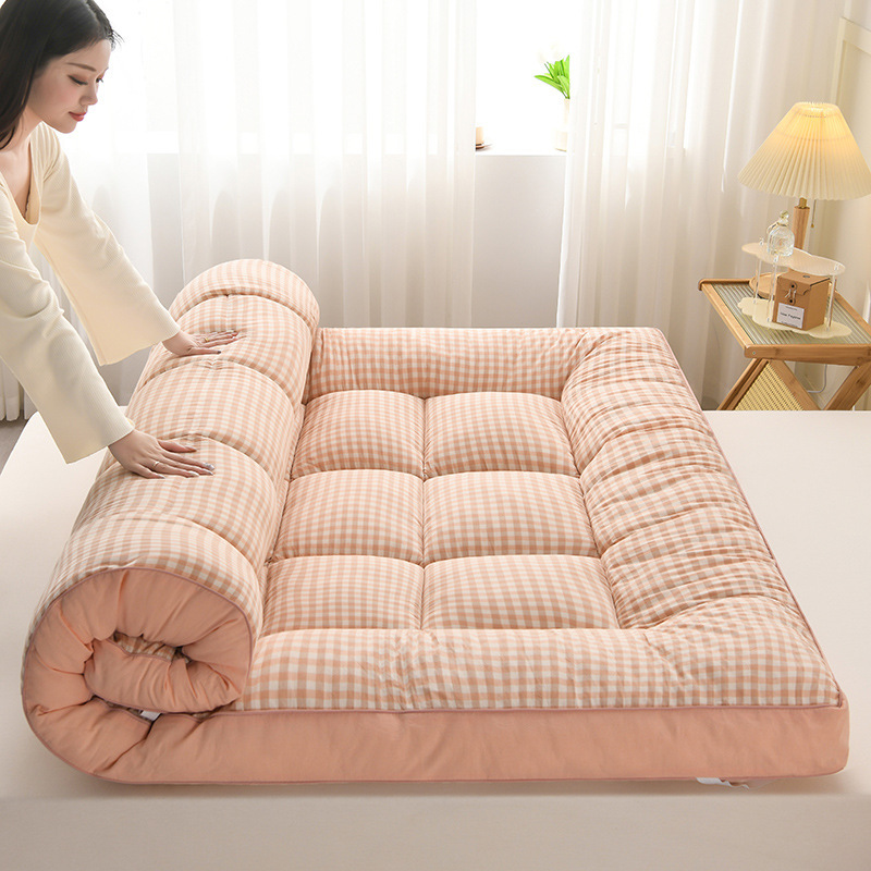 メーカークッション家庭用敷き布団大豆繊維マットレス厚い保温シングル学生寮折りたたみマットレス|undefined