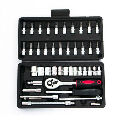Mühərrik tənzimləmə alətləri | Cross-Border 1/2 Extended Socket Set for - 46-piece-set-24-setsbox