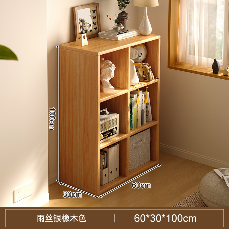 Estante de libros estante de estante de piso gabinete de celosía sala de estar simple armario de almacenamiento de libros multicapa almacenamiento de lectura gabinete de libros bajo