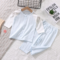 Summer New Children's Pajamas Short Sleeve Short Pants Unisex Baby Long Sleeve Air Conditioning Clothes Infant Thin Homecoming Wear