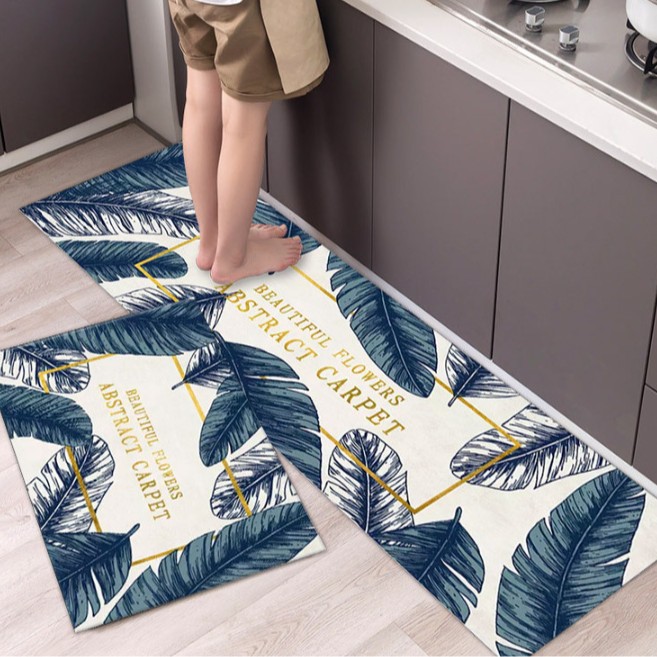 Alfombra larga para cocina o baño, resistente a manchas, personalizable