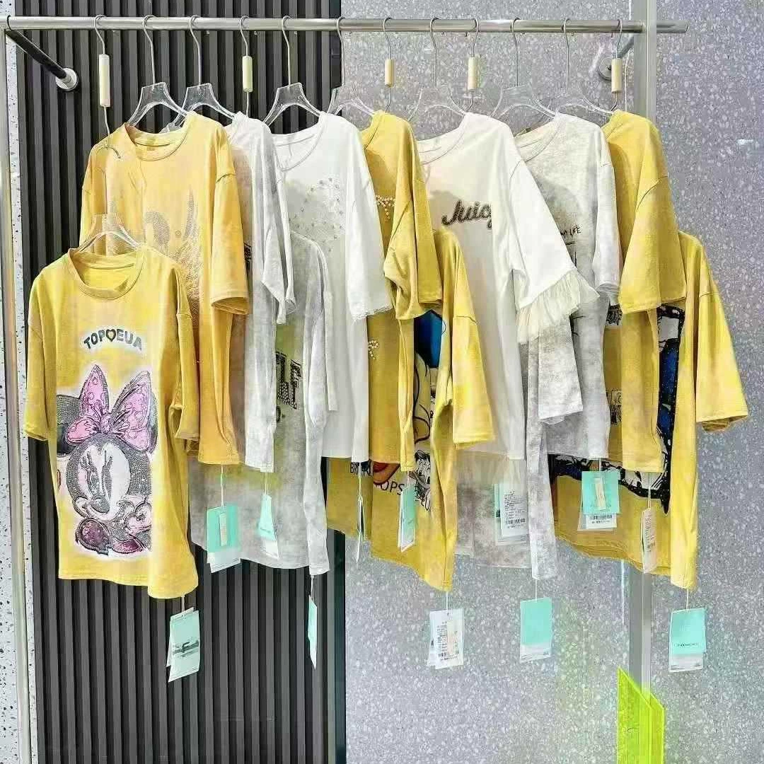 Юго-Восточная Азия, большая версия, сверхмощная футболка Fan Shichen, модная европейская версия со стразами и бисером, брендовая скидка, оптовая продажа в прямом эфире