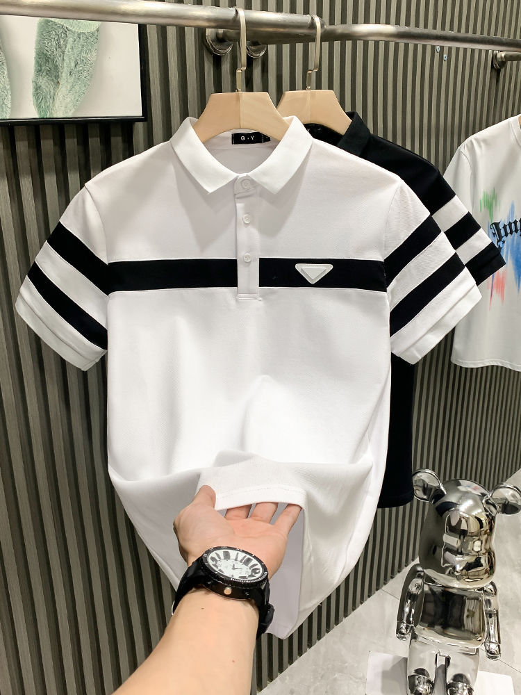 Kişi üçün yay polo köynəyi, qısaqol, yaxalı