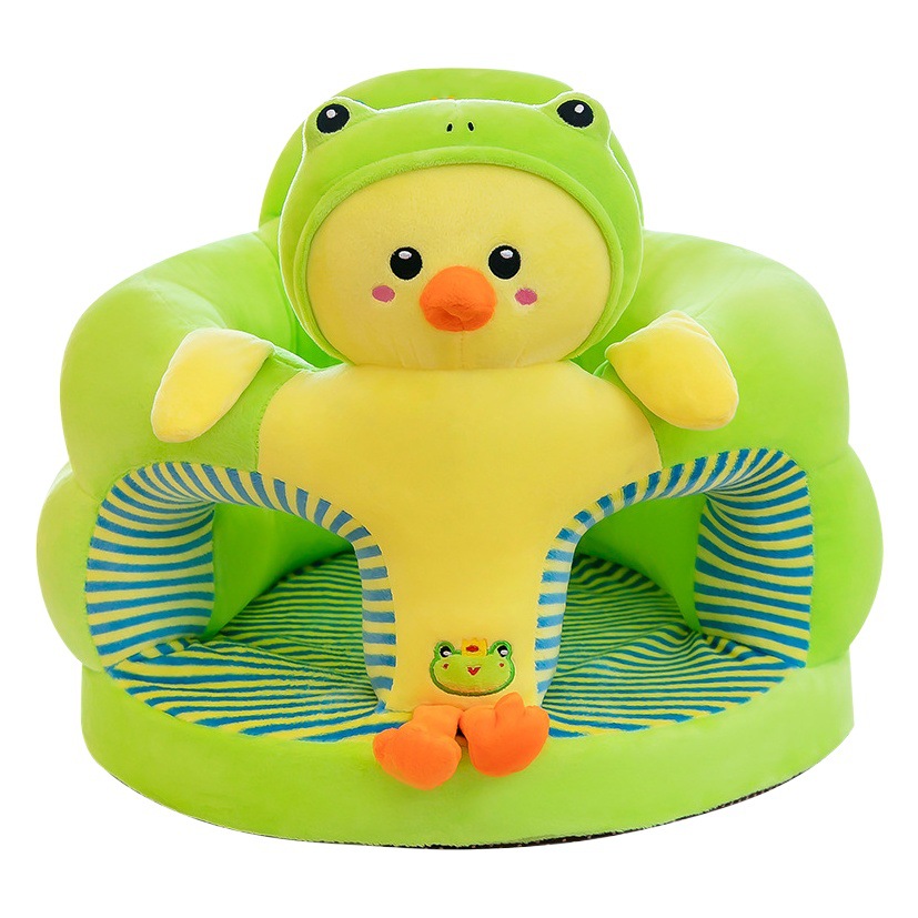 Nuevo bebé anti-caída asiento de aprendizaje de dibujos animados de juguete de peluche bebé aprendiendo a sentarse pequeño sofá anticolisión seguro inodoro