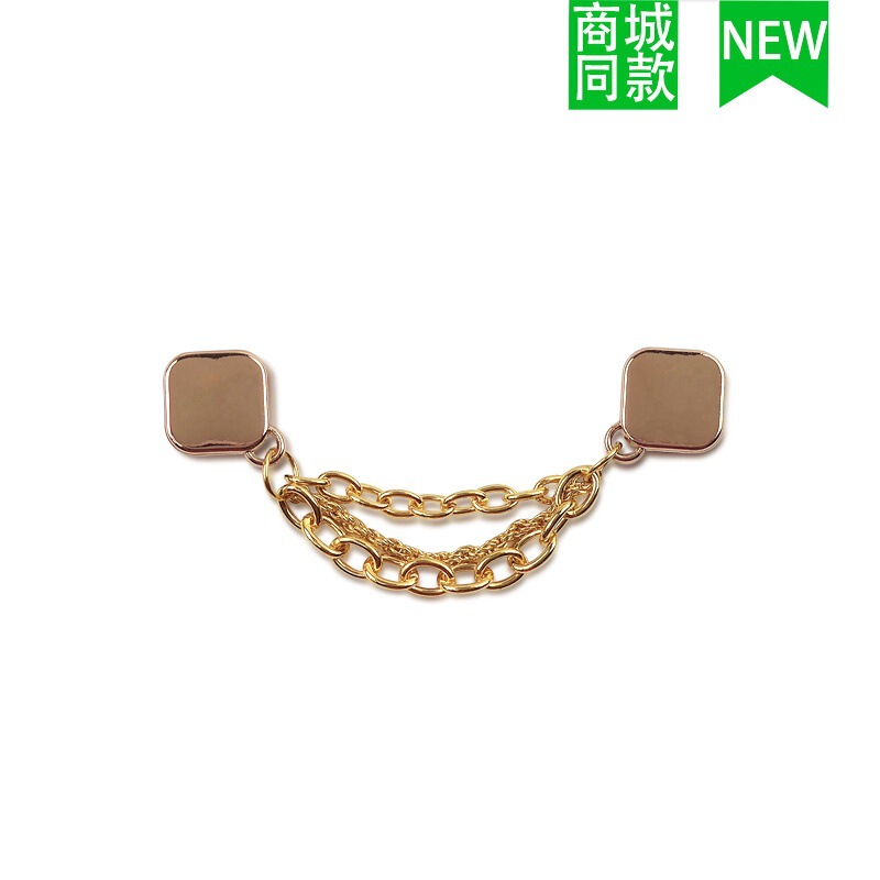 クロスボーダー卸売新しいクロックスアクセサリー靴バックル金属レターチェーン適応クロス靴花 DIY アクセサリー|undefined