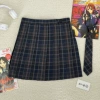 Muye plaid skirt + same pattern tie