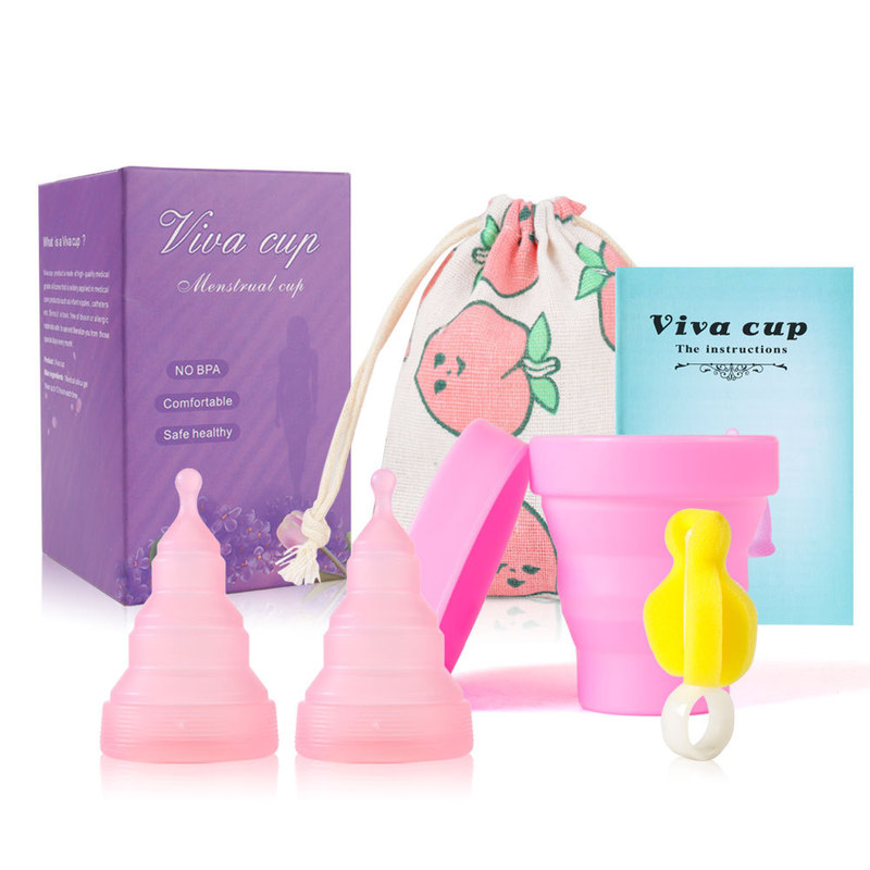 Factory Direct silicone Menstrual cup Moon cup foldable cup can replace sanitary napkin Menstrual cup