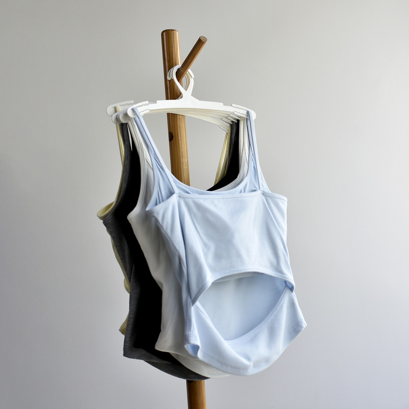 【Bra with Hollow Out Design for Beautiful Back】26 New Summer Style Integrated Bra with Non-Slip Cups, Hollow Out Thin Straps, Beautiful Back Camisole Short Top