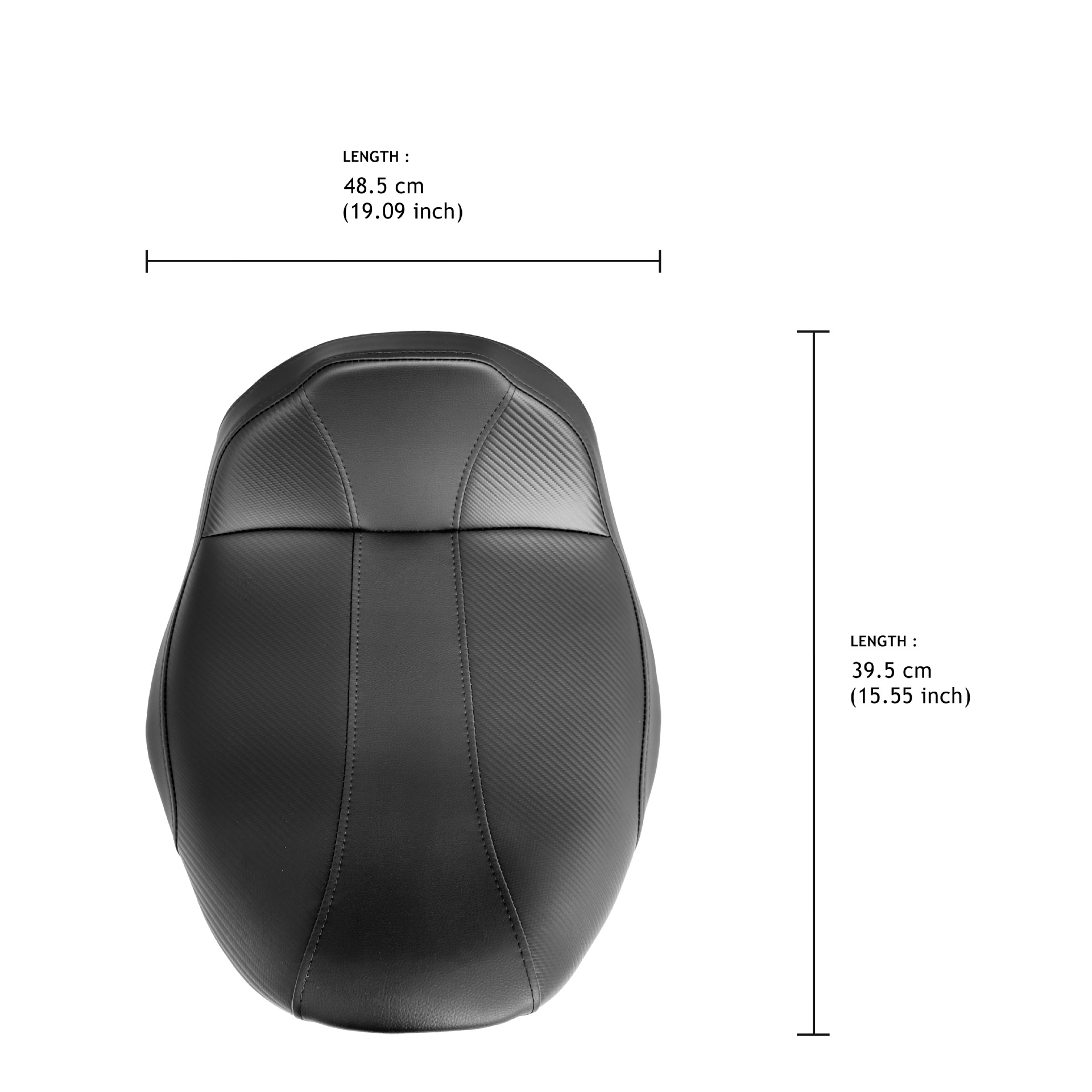 Motorcycle seat cushion adapted for Harley touring version, specialized high-performance carbon fiber single seat