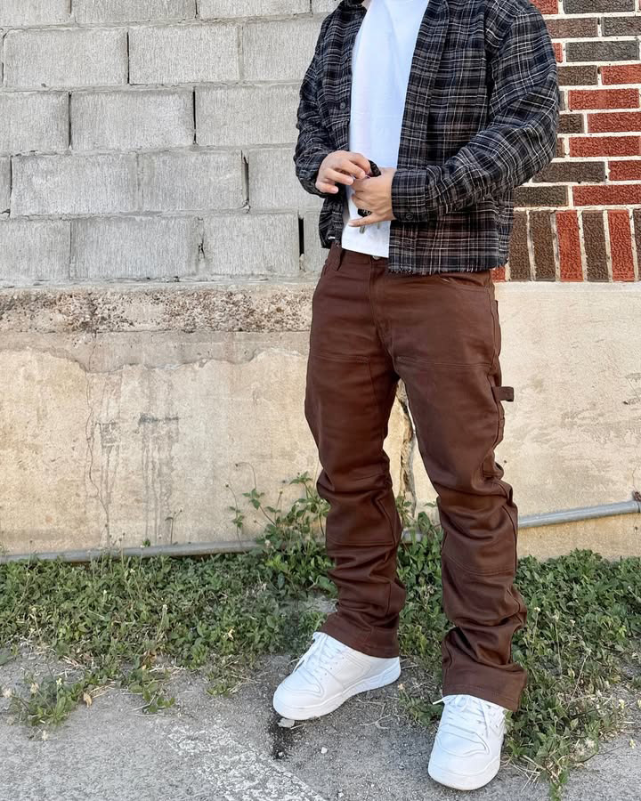 Men's Clothing Slim Fit Tapered Wide Leg Trousers American Retro Minimalist Trendy Versatile Denim Jeans_mkmklike.com