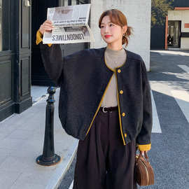 深灰色毛呢外套女秋冬2025新款小个子独特漂亮超好看高级感大衣