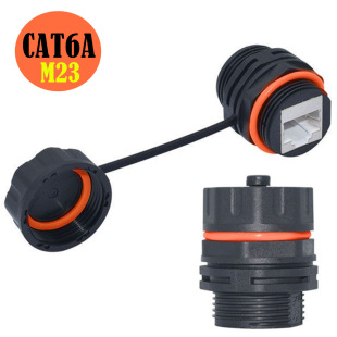 1P68 Waterproof and Dustproof Cat6A Gigabit Shielded Rj45 Network Connector Butt Joint Waterproof Network Two-Way