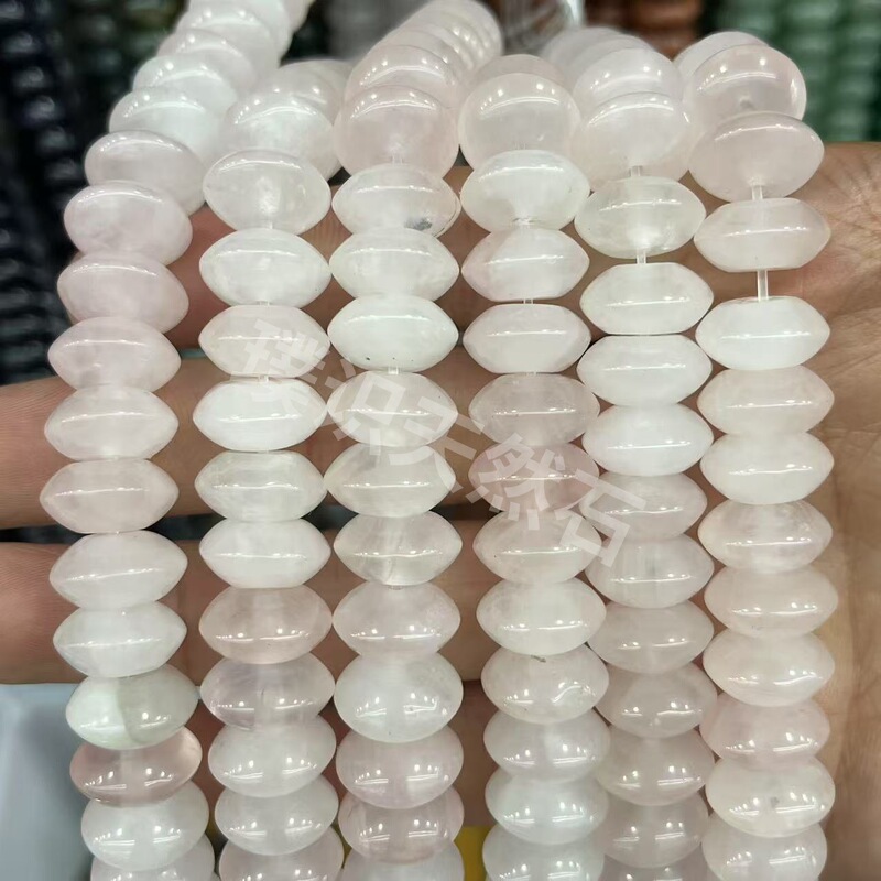 天然石水晶玛瑙6*12算盘尖珠飞碟小配珠diy饰品手串项链手链配件|undefined